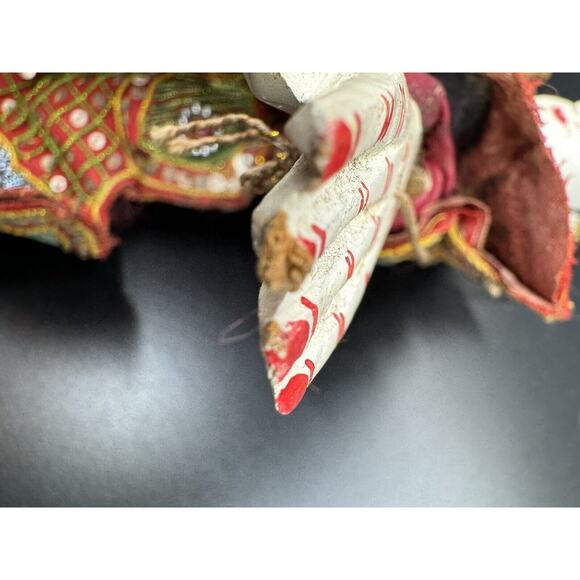 Vintage Thailand Asian Marionette Wooden Puppet Hand Painted 14” Ornate Nice! - Picture 7 of 9